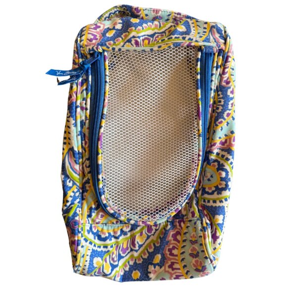 Vera Bradley Capri Blue Ladies Golf / Tennis Shoe Bag - Rare - Picture 1 of 5